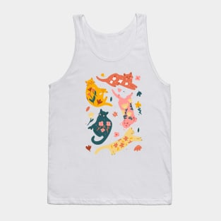 Cute cats with flowers Tank Top